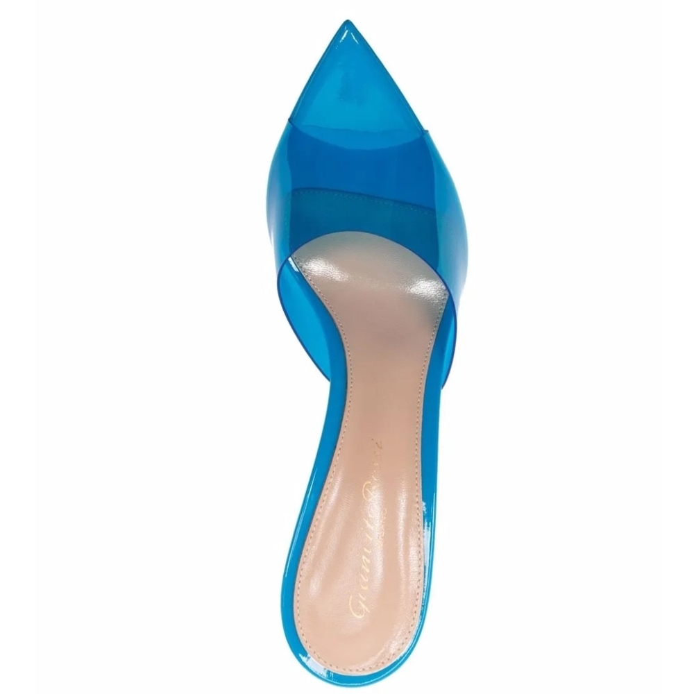 Gianvito Rossi Azure Transparent Heels
